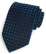 Sort slips med blå prikker