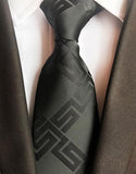 Sortmønstret ternet slips