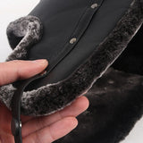 Stilfuld læder pelshat