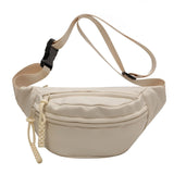Stor moderne bæltetaske Beige