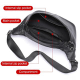 Stor sort bæltetaske til mænd Standardværdi Titel