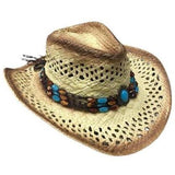 Strå og perle cowboyhat