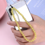 Telefonkæde med gule perler
