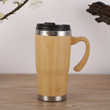 Termokrus i træ 500 ml med håndtag