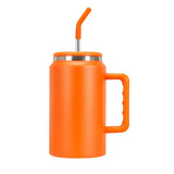 Termokrus med sugerør Orange