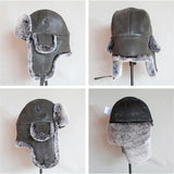 Trapper Hat med læder og pels