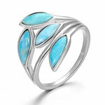 Trendy larimar ring