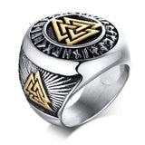 Valknut emblem ring