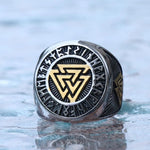 Valknut emblem ring