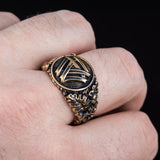 Valknut Ring bronze