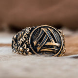 Valknut Ring bronze