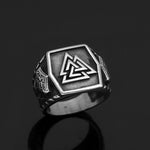 Valknut ring stål