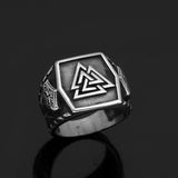 Valknut ring stål