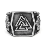 Valknut ring stål