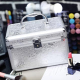 Vanity Case med kodelås Blomstret stil med nøgle