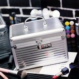 Vanity Case med kodelås Silver style med kode