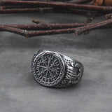 Vegvisir emblem ring