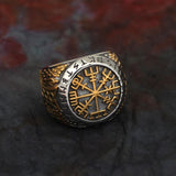 Vegvisir stål ring