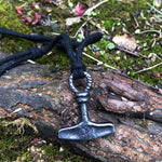 Viking halskæde stål Thors hammer