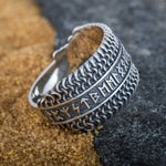 Viking panserring sølv ring