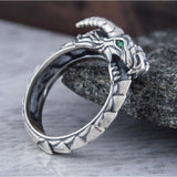 Viking ring med dragehoved