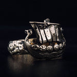 Vikingeskib ring bronze