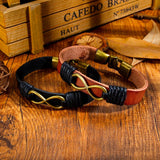 Vintage Infinity armbånd læder