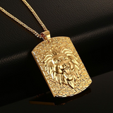 Vintage løve vedhæng guld