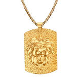 Vintage løve vedhæng guld