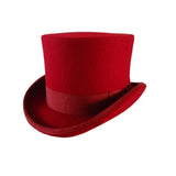 Vintage-stil Høj hat Rød / S (54-55 cm)