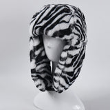 Zebramønstret pelshue Standardtitel